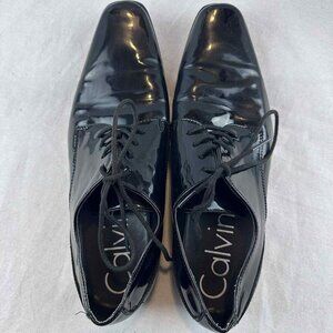 Calvin Klein Brodie Black Patent Leather Dress Shoes Men’s 9.5
